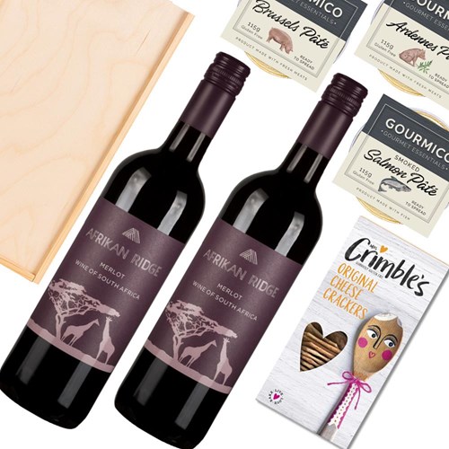 Afrikan Ridge Merlot 75cl Red Wine And Pate Duo Gift Box